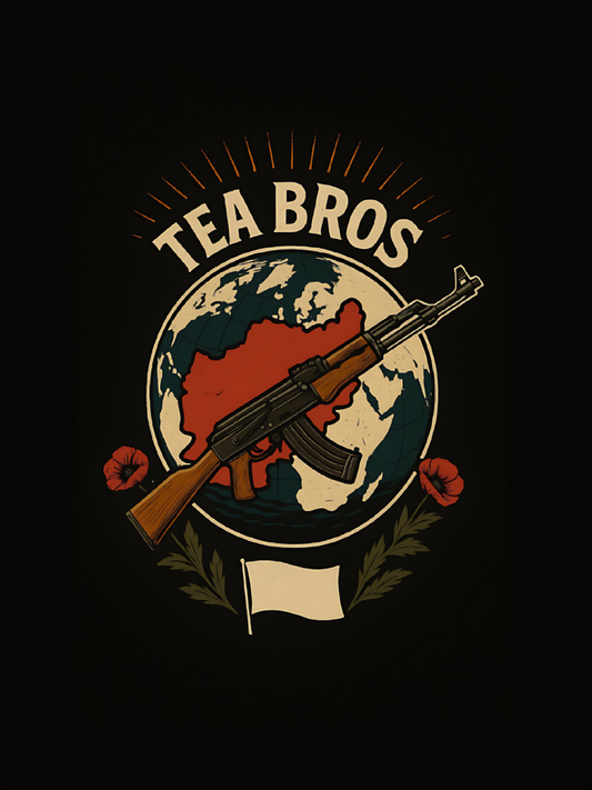 Tea Bros “Globe & Rifle” Heritage Tee – Black