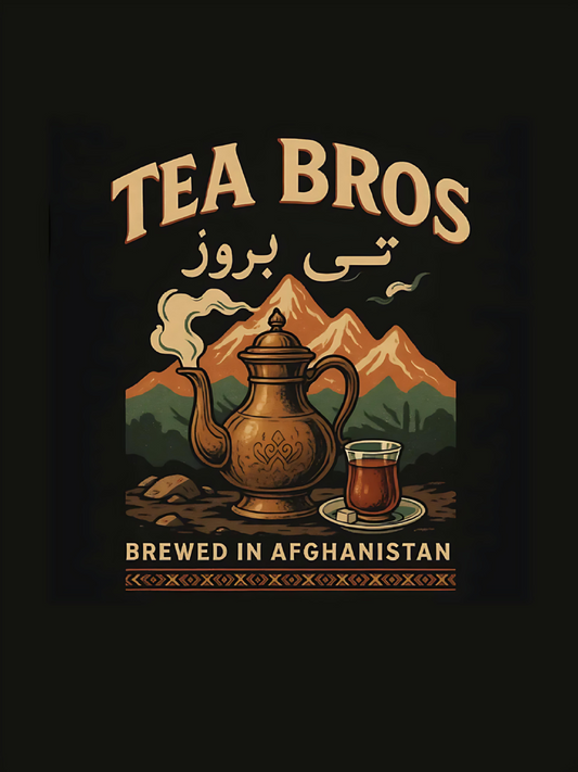 Tea Bros “Brewed in Afghanistan” Vintage Tea Tee – Black