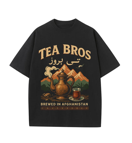 Tea Bros “Brewed in Afghanistan” Vintage Tea Tee – Black